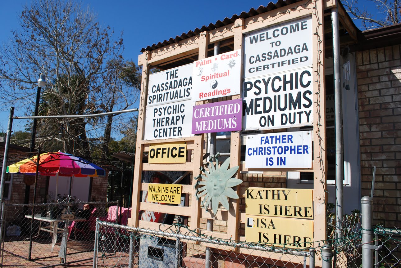 Cassadaga Psychic Therapy Center signs